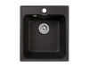 Мойка GranFest QUARZ 17, 418х477 мм, черный (квадратная, без сифона)
