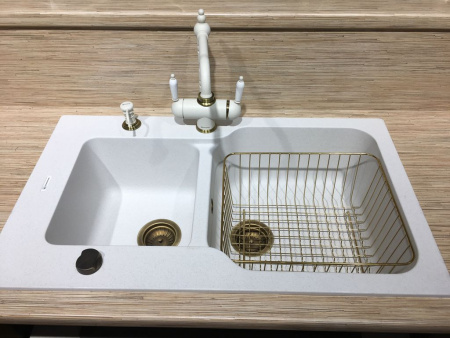 Смеситель Amagasaki-BE, латунь/гранит, ваниль