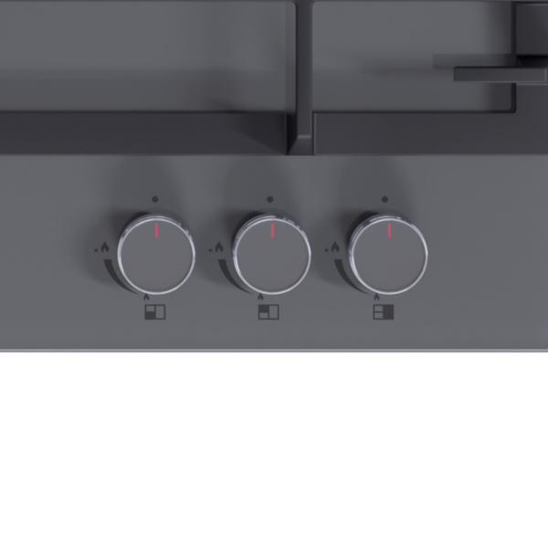 Варочная панель газовая GVG 435 GR, 45см, серое стекло, Lex