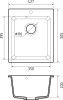 Мойка GranFest PRACTIK 505, 505х427 мм, кашемир