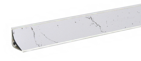 Плинтус LB-15, мрамор марквина белый, L=3000мм, 14,4х14,4мм