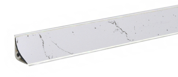 Плинтус LB-15, мрамор марквина белый, L=3000мм, 14,4х14,4мм