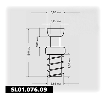 Винт для стяжки RAFIX, резьба 11мм, в отверстие Ø 5мм