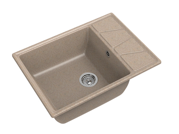 Мойка GranFest VERTEX V-680L, 680х500 мм, песочный