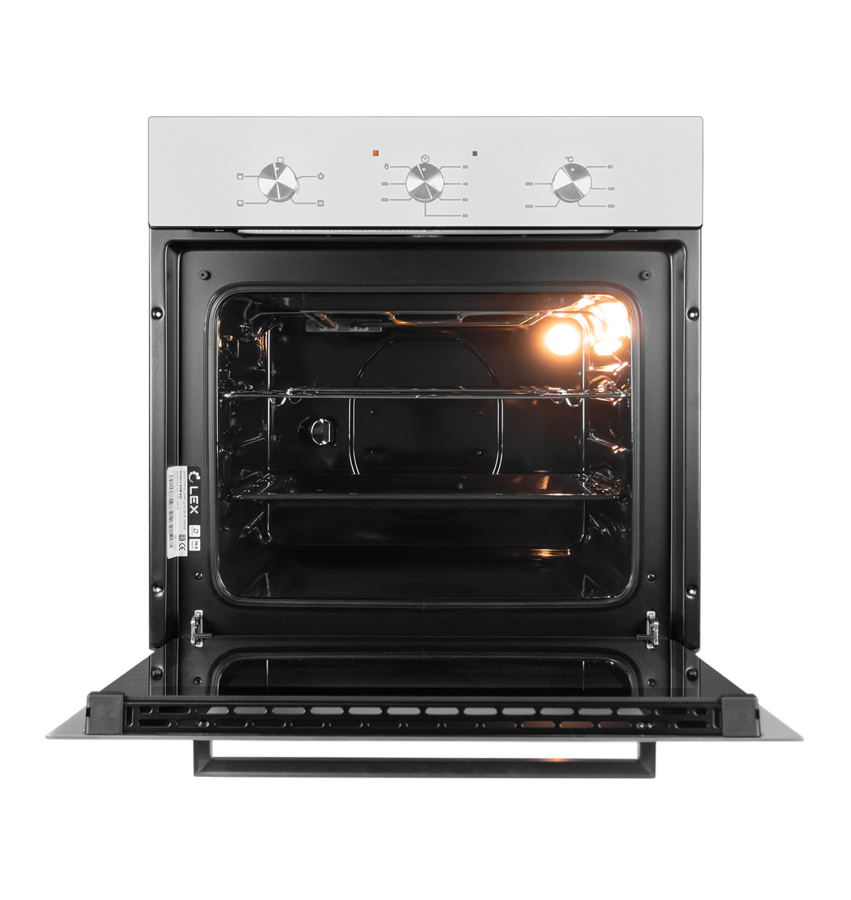 Духовой шкаф EDM 042 WH, 60 см, стекло/нерж. сталь, белый, Lex