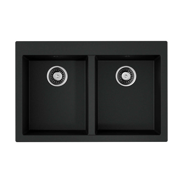Мойка Bosen 80-2-BL, Tetogranit/черный
