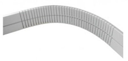 Цоколь гибкий, h=100мм, L=980мм, пластик, белый матовый (02), Россия