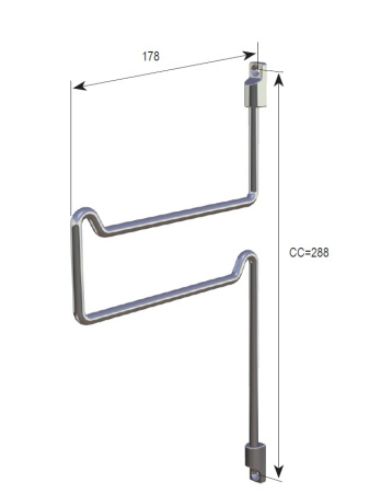 Держатель для одежды, 178х288мм, с поворотным механизмом, Pelly