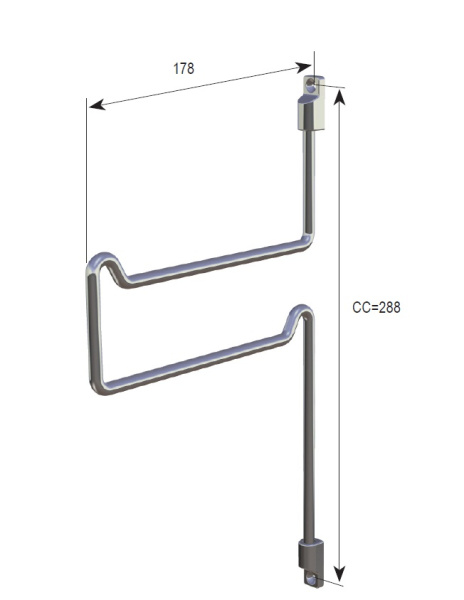 Держатель для одежды, 178х288мм, с поворотным механизмом, Pelly