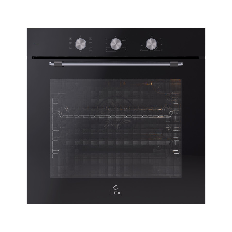 Духовой шкаф EDP 670 BL MAX, 60 см, стекло/нерж. сталь, черный, Lex