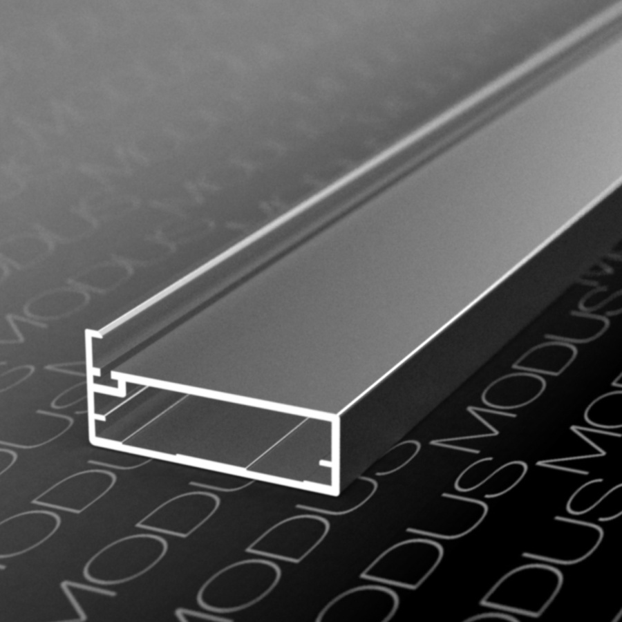 MZ17 Алюминиевый профиль для стекла, 45х20,2мм, L=6000мм, серебро