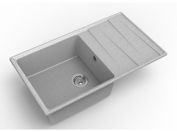 Мойка GranFest LEVEL 860L, 860х500 мм, серый