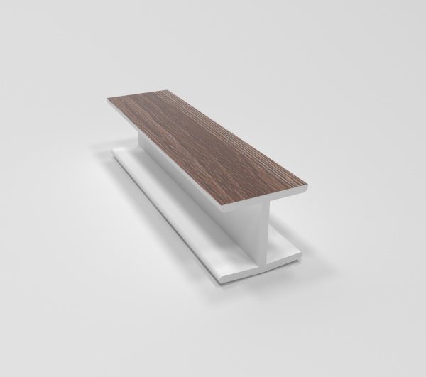 Соединительный элемент для цоколя, h=1000 мм (1 метр), пластик, шимо темный, Россия