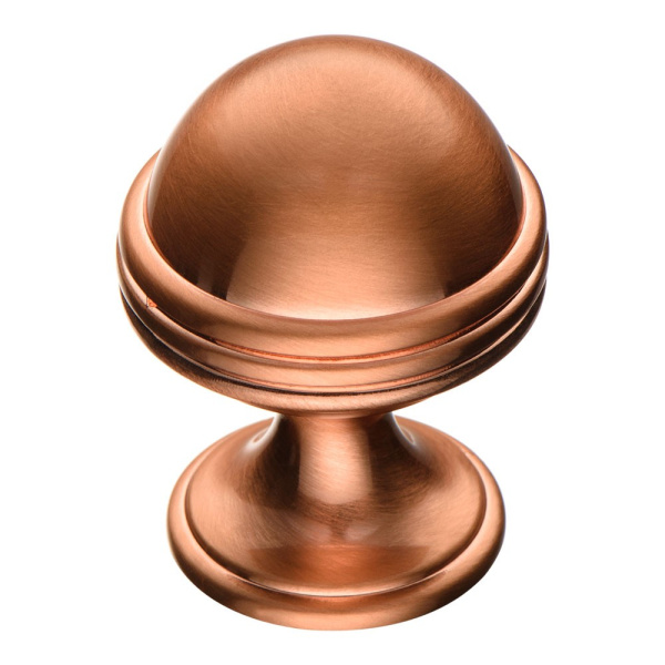 Ручка-кнопка, 29-Copper, d=30мм, металл, медный