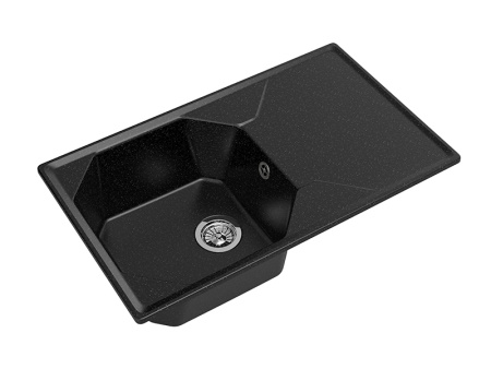 Мойка GranFest UNIQUE U-840L, 840х500 мм, черный
