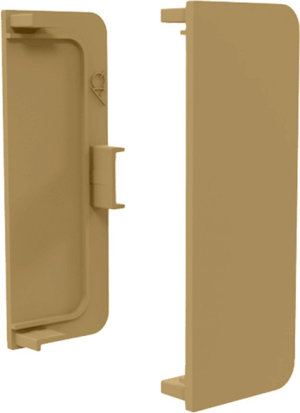 Заглушка глухая универсальная для горизонтального C-образного профиля, пластик, золото, AQ