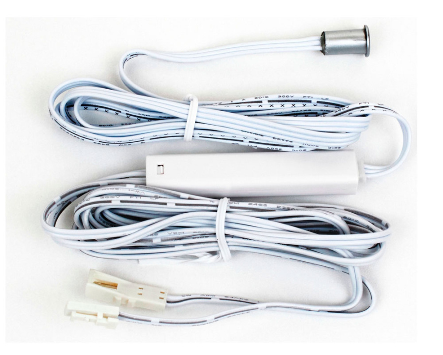 Выключатель ИК на взмах, с выносным сенсором, 12-24В/36-72Вт, Ø8/11мм, хром матовый