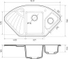 Мойка GranFest CORNER 1040, 1039х560 мм, кашемир