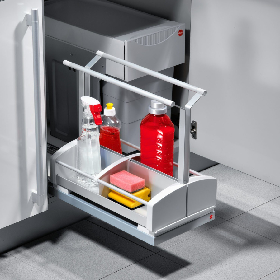 Выдвижная система в базу на 400мм, 245x459x395мм, с 2-мя переносными емкостями, Carry