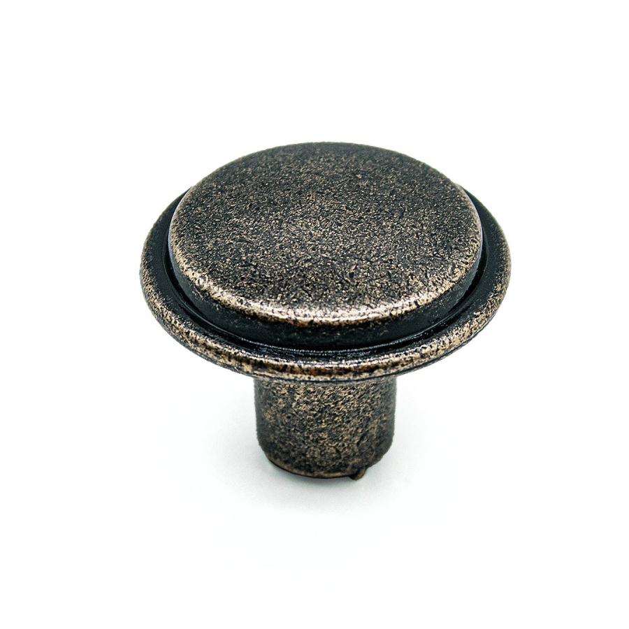 Ручка-кнопка, 11.6430.48, 30х30х24мм, металл, бронза темная