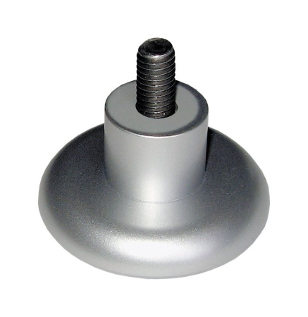 Опора регулируемая, d=21/49мм, h= 40мм, пластик, матовый хром