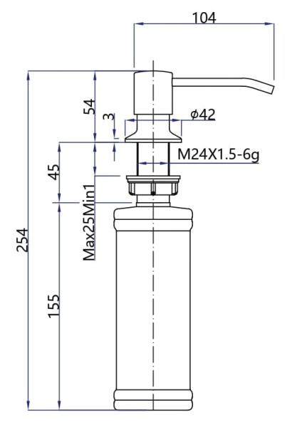 Дозатор GranFest 5001, круглый, белый