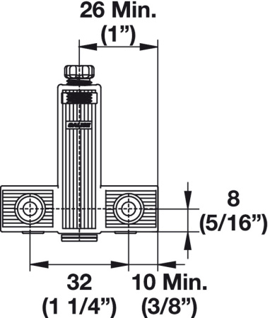 Крестовой адаптер для накладных защелок Push 356.06.462/356.06.472, пластик, бежевый, Hafele