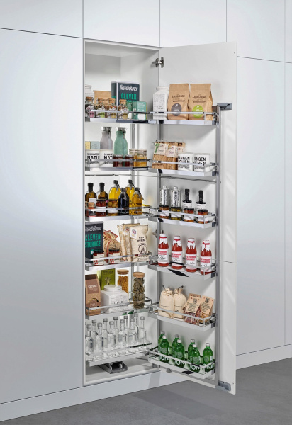 Колонна выкатная Тандем II, 5 корзин, 450х500х1700мм, в базу на 450мм, титан, Kessebohmer