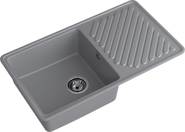 Мойка GranFest QUARZ 53, 851х479 мм, темно-серый (прямоугольная, без сифона)