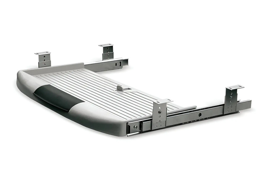 Полка для клавиатуры, 550х230мм, направляющие полного выдвижения L=350мм, светло-серый, GTV