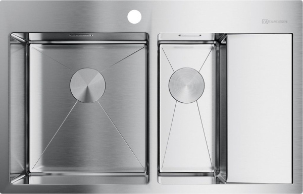 Мойка Akisame 78-2-IN-L, нержавеющая сталь, нержавеющая сталь  