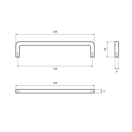 Ручка-скоба, UU55-G8/128, Natural, 128мм, металл, матовый хром, Gamet
