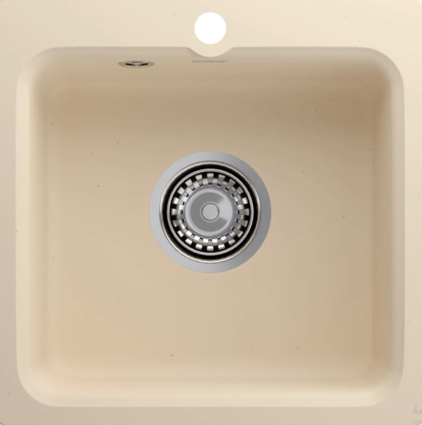 Мойка GranFest SMART 430, 430х430 мм, бежевый (без сифона) 