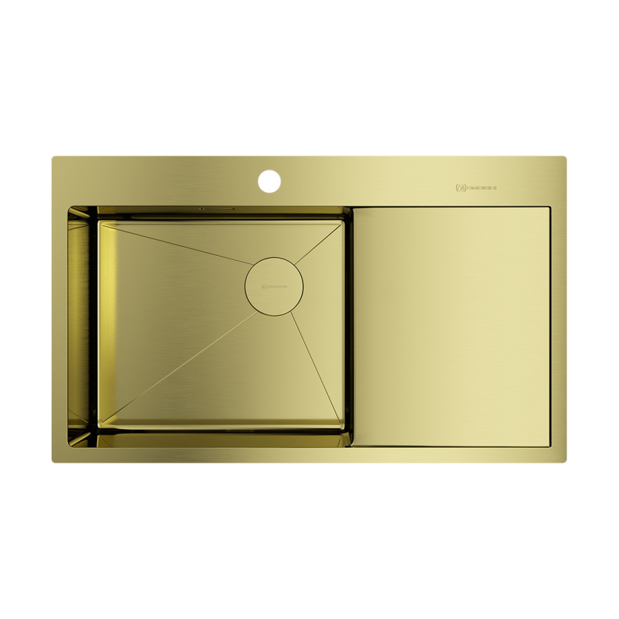 Мойка Akisame 86-L Side-LG, нержавеющая сталь, светлое золото