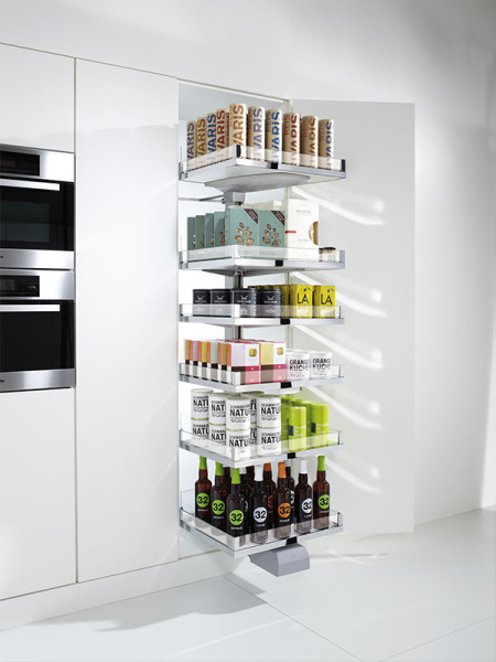 Колонна выкатная Конвой Лавидо, 5 корзин, 600х500х1900мм, в базу на 600мм, хром, Kessebohmer