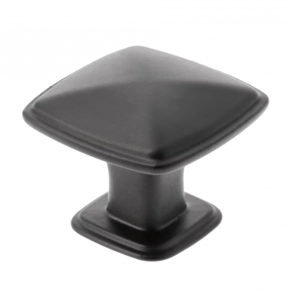 Ручка-кнопка, POINT, 30х30х24мм, металл, черный матовый, GTV