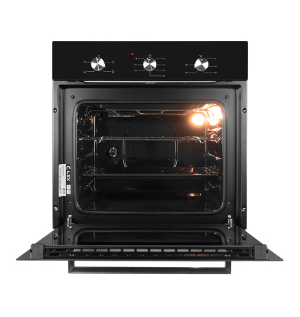 Духовой шкаф EDM 042 BL, 60 см, стекло/нерж. сталь, черный, Lex