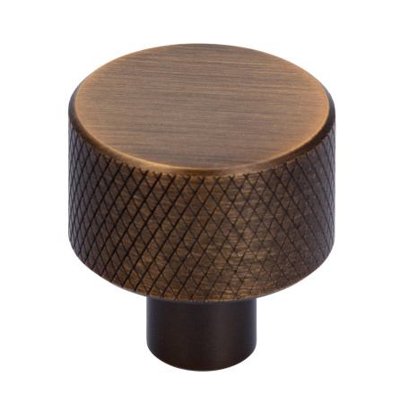 Ручка-кнопка, 2464-24ZN79, d=24мм, металл, бронза, с насечками