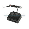 Разветвитель 815 с коннектором 813 (ПАПА), 3 гнёзда, L=1500мм, 12V/3A, черный