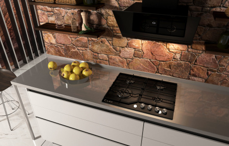 Варочная панель газовая GVG 640-1 BL, 60см, черное стекло, Lex