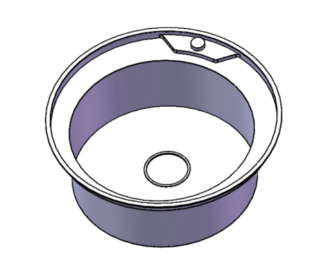 Мойка врезная, 510х170х0,6мм, матовый, универсальная+сифон, CMF
