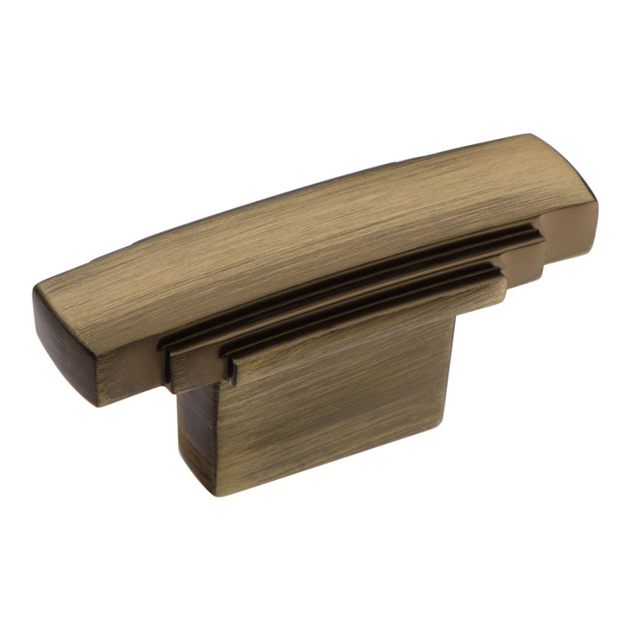 Ручка-кнопка, 4215 0016 ABM, 25х20х53мм, металл, состаренная латунь