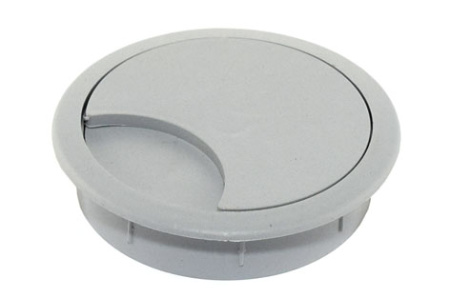 Заглушка для кабель-канала, Ø60мм, h=15мм, светло-серая