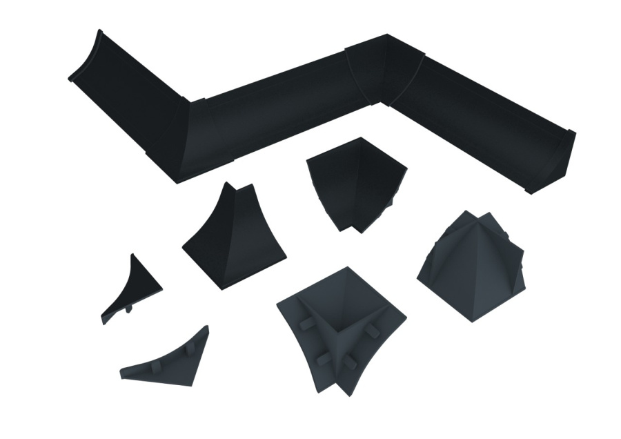 К-т д/плинтуса LB23 пепел (1внутр+1внеш+1соед+ 2загл)