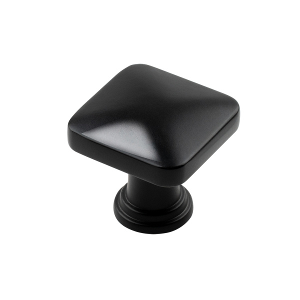 Ручка-кнопка, K-2392 BL, 34х34х28мм, металл, черный матовый