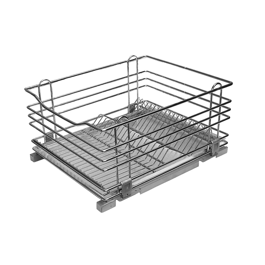 Сушка выкатная, 600мм, h=260мм+ направляющие Nova Pro, без крепления, хром