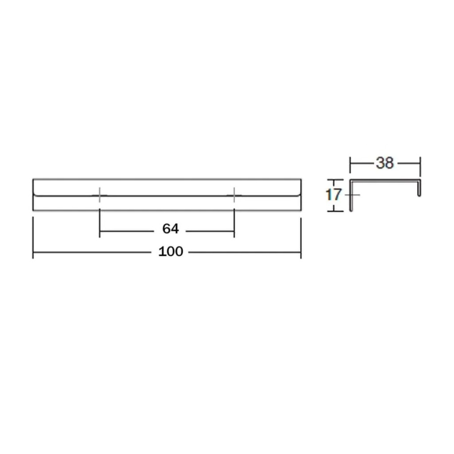 Ручка торцевая, 0518064L09, WAY, 64мм, металл, черный матовый, Viefe