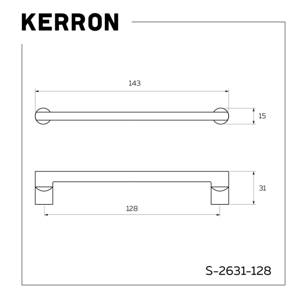 Ручка-скоба, 2631, 128мм, металл, матовое золото