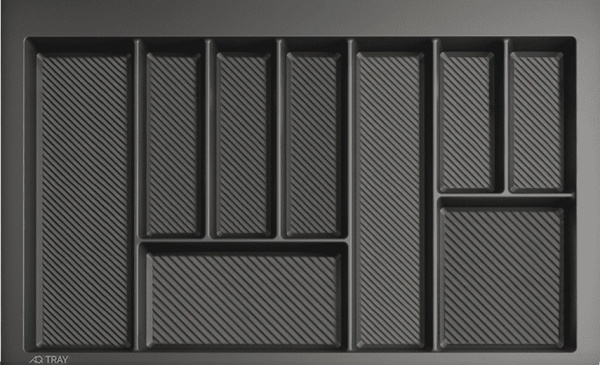 Лоток для кухонных принадлежностей TRAY 800, 690-750х420-490мм, графит, AQ