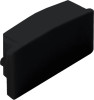 Заглушка торцевая для накладного профиля, пластик, черный, AQ